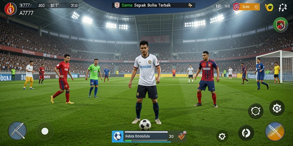 Tampilan menarik dari gameplay A7777 yang penuh aksi sepak bola.