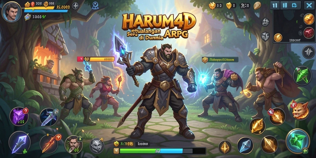 Screenshot gameplay HARUM4D menampilkan aksi seru di dunia ARPG.