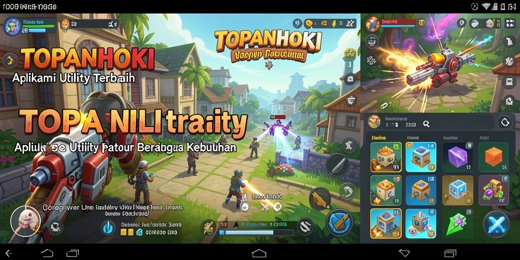 Tangkapan layar utama TOPANHOKI menampilkan fitur Utility yang bermanfaat.
